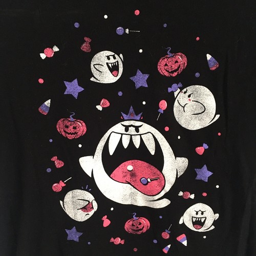 Super Mario Bros King Boo Black T Shirt 