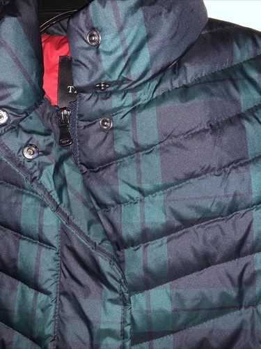 Talbots black Watch Plaid Puffer Vest 
