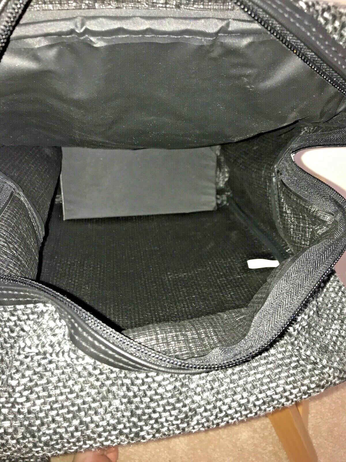Kluge Tote & Overnight Carry On Bag, 2 Piece Luggage Set Gray Tweed MOTHERS DAY