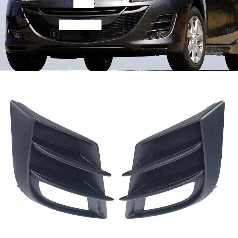 2x Front Bumper Fog Light Lamp Cover Grille Bezel For Mazda 3 2009-2013 M3 BL BK Foto 2 de 4