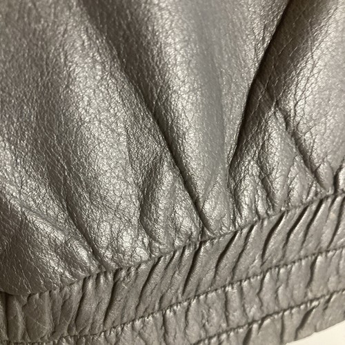 Vintage Berman's Leather Experts Men's Gray Leather, Lined Zipped Coat Size 38 - Picture 13 of 13
