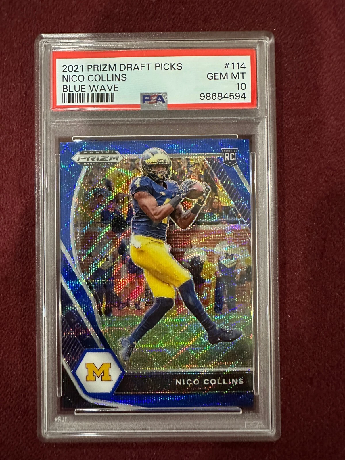 Nico Collins Panini Prizm Draft Picks #114 Blue Wave