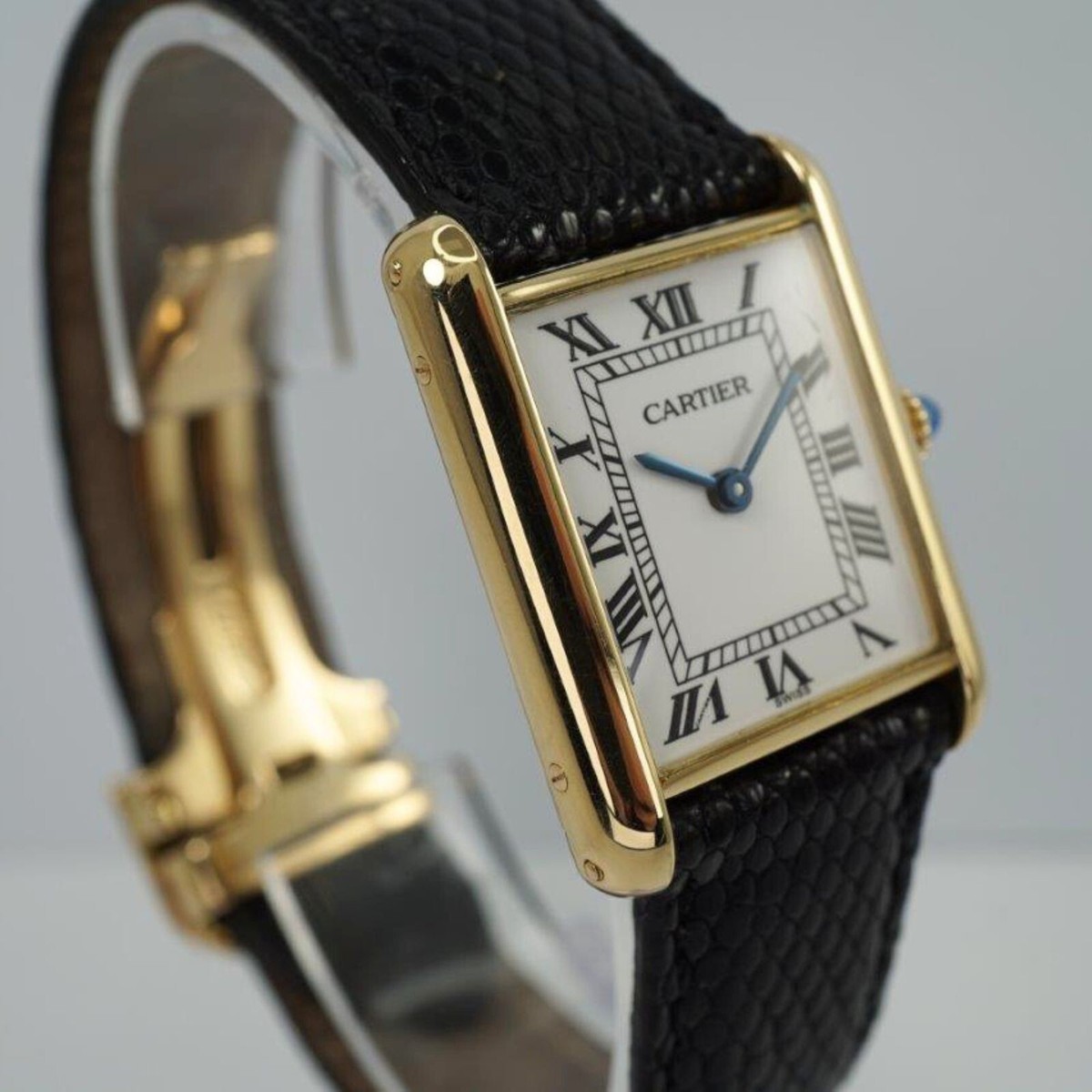 Cartier Tank Louis 18k Yellow Gold Deployant Vintage 24 mm