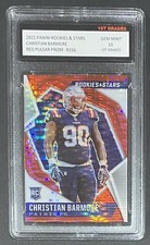 2021 ROOKIES & STARS CHRISTIAN BARMORE 1ST GRADED 10 RED PULSAR PRIZM #156 RC 🔥