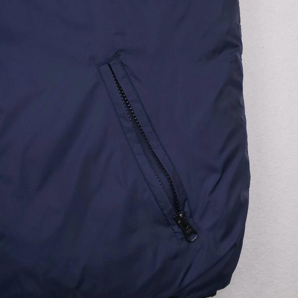 De Colección Chaleco Moose Creek Para Hombres Medio Azul Rojo Plumón Chaqueta acolchada reversible Foto 2 de 4