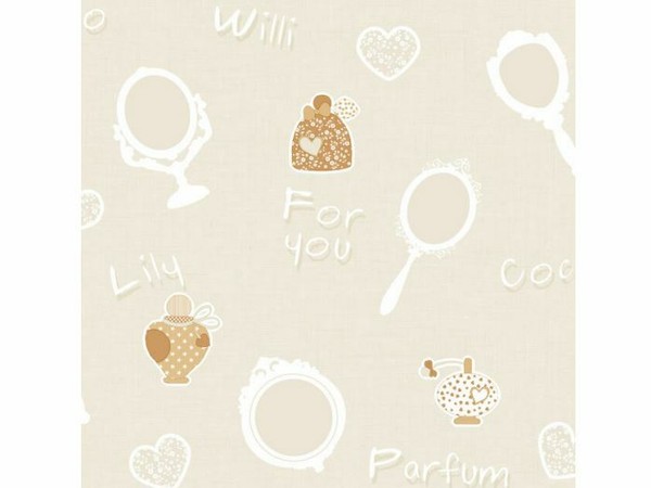 Rasch Textil Tapete Vlies Favola 303210 Beige Creme Weiß Stylisch Kinderzimmer-image
