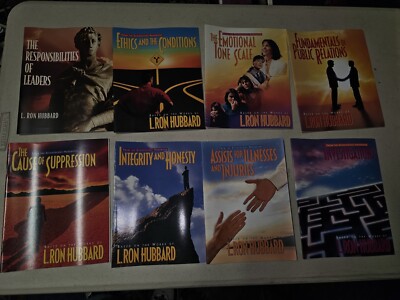 Lot Of 8 L. Ron Hubbard Scientology Handbooks