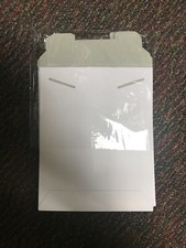 25PCS NEW 7"X9" WHITE CARDBOARD TUCK-IN MAILER, FREE SHIPPING  HANDLEING
