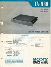 Amplificatore di potenza stereo Sony modello TA-N88 manuale di servizio