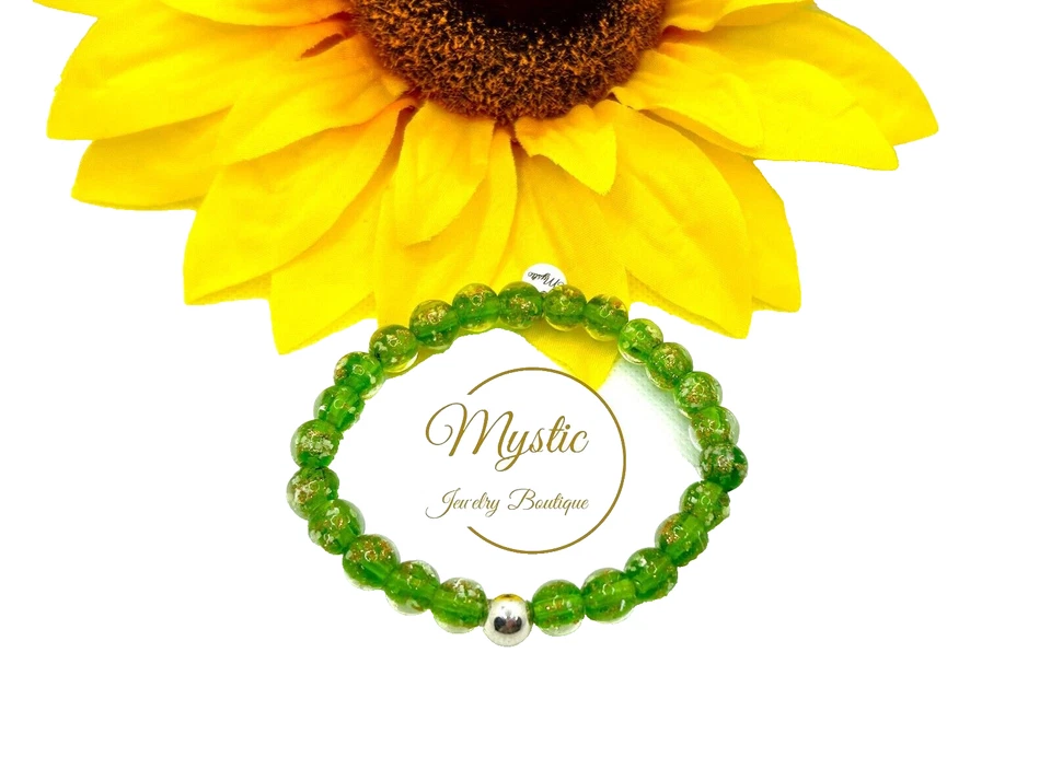 Pulsera Mystic Firefly Brilla en la Oscuridad Hecha a Medida para Ti Vidrio Murano Genuino Foto 3 de 4