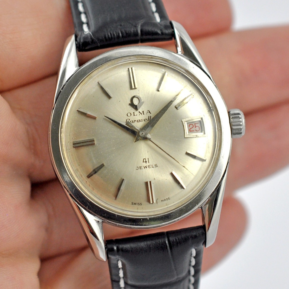【稼働中】olma caravelle 41 jewels　オルマ　カラベル Olma caravelle 41 jewels watch for parts | Speedtimerkollektion