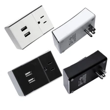 MaximalPower DUAL USB 2 Port AC DC Power Adapter Outlet Wall Plate Panel Socket