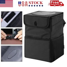 Car Trash Can with Lid Garbage Bag for Vehicle Portable Leak Water Proof New