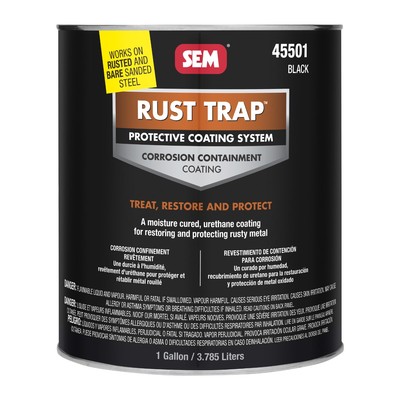 SEM 45501 Black Rust Trap Protective Restoration Urethane Coating (Gallon)