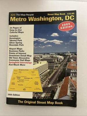ADC Street Map Book Metro Washington DC 2004 Edition Nice