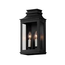 OPEN BOX: Maxim Lighting Savannah VX 2 Light Outdoor Wall, Black - MX40914CLBO