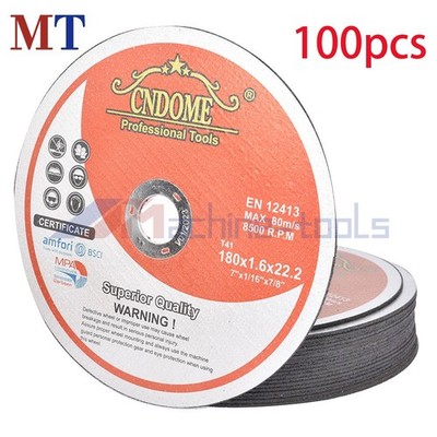 100 Pack 7''×1/16''×7/8'' Cut-Off Wheel - Metal & Stainless Steel Cutting Discs