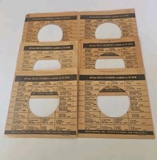 45 RPM 7" RECORD SLEEVES CO. SLEEVE 6 PACK SEE PHOTOS Decca Records SLV306 