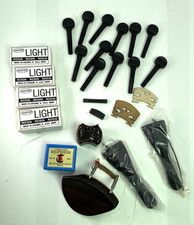 VINTAGE VIOLIN PARTS LOT BRIDGES ROSIN CHIN R...