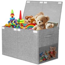 Large Toy Box Chest with Lid, Kids Toy Storage Organizer for Boys Girls, Big ...