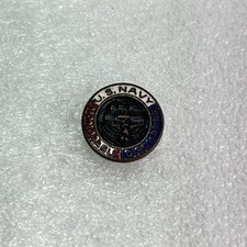 Vintage US Navy USN Honorable Discharge Lapel Medallion Red White Blue Bronze