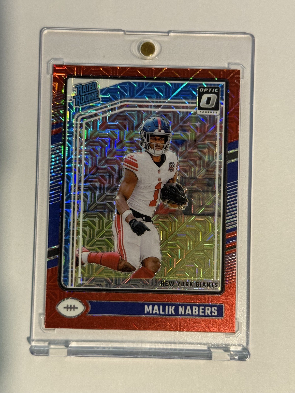 2024 Panini Donruss Optic - Malik Nabers - #271 Red Mojo Prizm (RC) - Giants