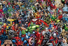 Marvel Super Heroes Colorful Print WALL ART POSTER FRAME SIZE OPTION