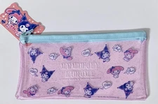 Sanrio x Daiso My Melody Kuromi Pink Glitter Sparkle Flat Pouch Case