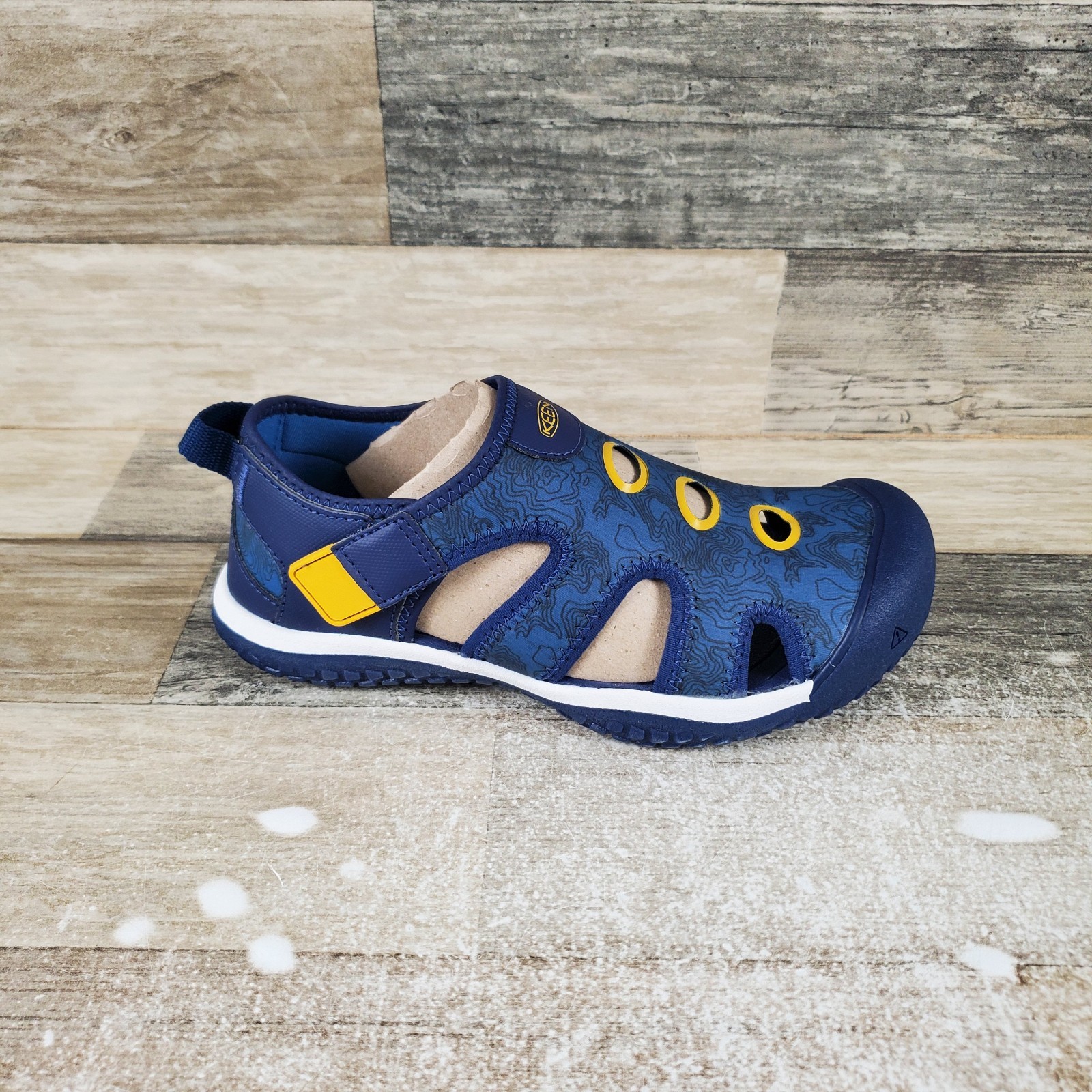 Sandali giovanili Keen Stingray taglia 3 blu cobalto brillante profondità punta tonda impermeabili