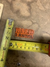 Bald is Beautiful  Slogan  Vintage Hairless Pride Button Humor Magnet