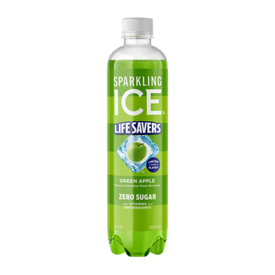 #ad #ad Sparkling Ice Life Savers Green Apple Sparkling Water 17 fl oz $4.95
