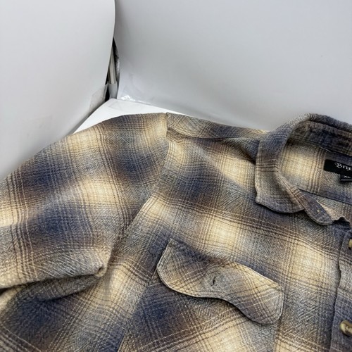 Brixton Flannel Mens XL Plaid Cotton Heavy LongSleeve Western Cowboy Shirt Twill - Picture 9 of 12