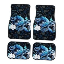 Automotive Floor Mats Car Floor Mats with 4 Pieces Full Set Blue Sea Turtle