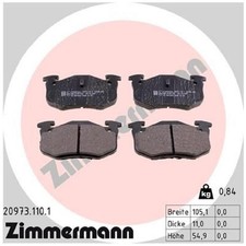 Satz Bremsbeläge Bremsklötze hinten für Renault 9 L42 Clio 1 B/C57 2 BB | 244