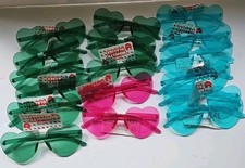 Heart Shape 17 Sunglasses Plastic Frame Glasses Fashion Eyewear Assorted Color