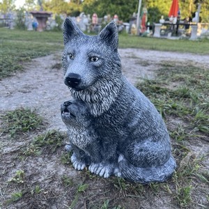 latex fiberglass mold. Make Concrete Or Plaster12 Inches Tall Wolf with Cub