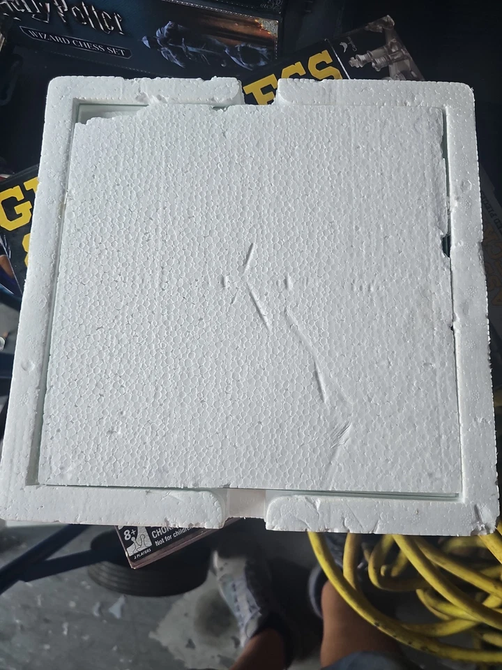 Juego de ajedrez y damas de vidrio piezas transparentes y esmeriladas cardenales completas Foto 3 de 4