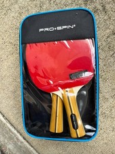 PRO SPIN Table Tennis Set w/ 2 Paddles & Balls Portable Ping Pong Kit w/ Case