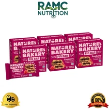Nature’s Bakery Whole Wheat Fig Bars, Raspberry, Snack bar, Vegan - Pack of 6