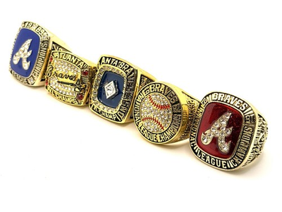 #ad #ad MLB Atlanta Braves World Series Champion Rings Set 1991 1992 1995 1996 1999 $79.99