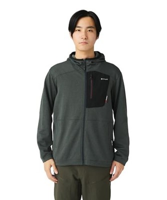 Snow Peak Polartec Power Grid Fleece Hoodie SPF-JK-25AU907 Herren/Damen schwarz