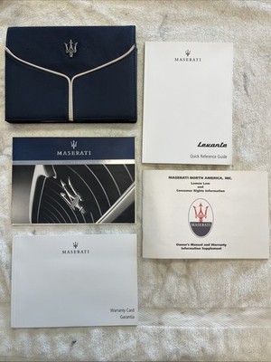 2019 Maserati LEVANTE Factory Owners Manuals Set. with Factory Maserati Case.