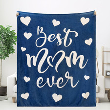 Throw Blankets Gift for Mom, Best Mom Ever Blanket for Mother'S Day
