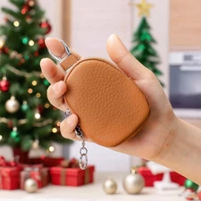 Genuine Leather Women's Coin Purse Change Holder Key Small Zipper Pocket Gifts