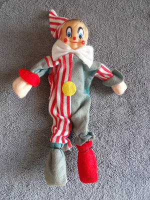 Vintage Kitschy Pixie Knee Hugger Clown Shelf Sitter 60's Japan VERY RARE