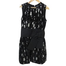 Cleaned DOLCE&GABBANA Sequin Glitter Dress One Piece Size 38 Black Women USED