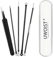 Blackhead Remover Tools Pimple Popper Tool Kit, 1 Count (Pack of 5), Black 