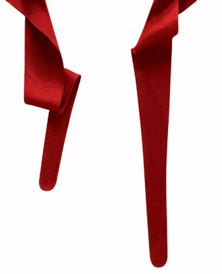 Red Cloth Masked Man Super Hero Bandit Eye Mask Adult Costume Accessory One Size - Image 4 of 4