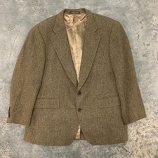 Vintage Chaps Ralph Lauren Tweed Blazer Men's 42R Brown Wool Sport Coat