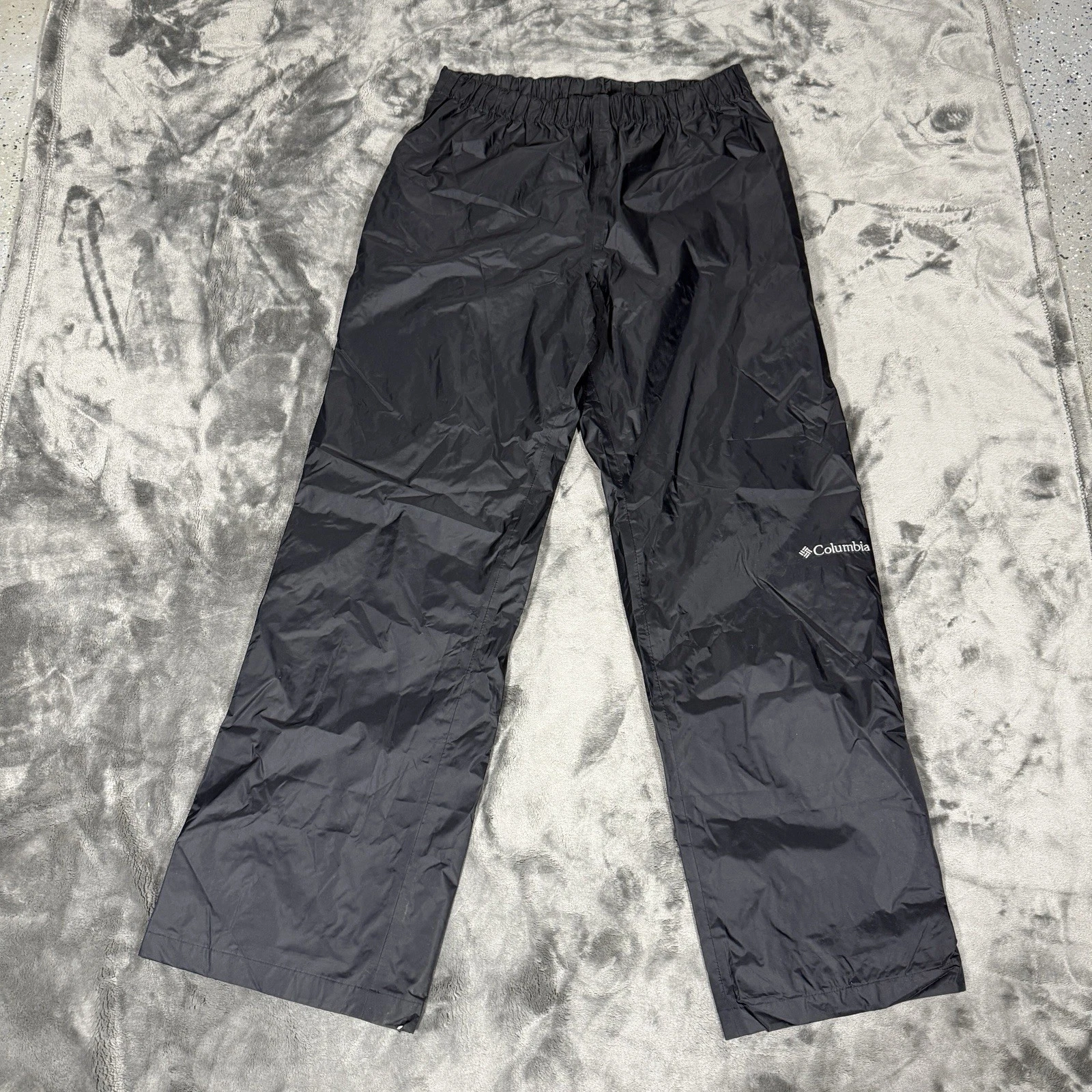 Columbia Pants Mens Medium Black Omni Tech Windbreaker Straight Leg Lightweight